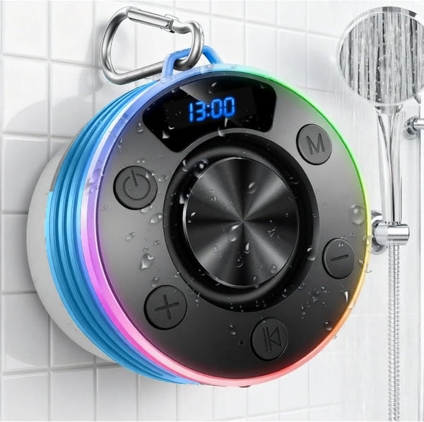 Dyurwa Speakers Bluetooth Wireless, Shower Speaker with Lights, IPX7 Waterproof Bluetooth Speakers with