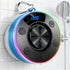 Dyurwa Speakers Bluetooth Wireless, Shower Speaker with Lights, IPX7 Waterproof Bluetooth Speakers with