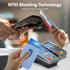 Magnetic Wallet Cell Phone Card Holder with Mag-Safe, Stronger RFID Leather Phone Wallet for iPhone 15/14/13/12 Series,