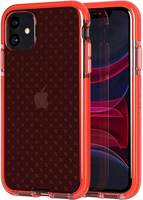 tech21 Evo Check Phone Case for Apple iPhone 11, 12 ft. Drop Protection, Coral