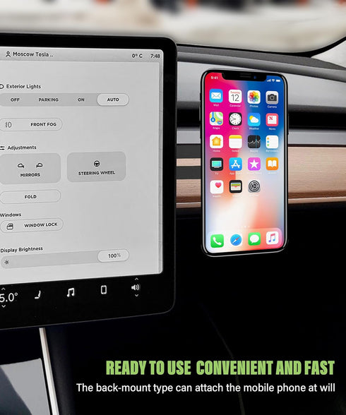 Magnetic Phone Holder for Car, Adjustable Foldable Car Accessories, Cell Magnetic Mount for Car Screen Laptop (Black)