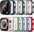 Haojavo 12 Pack Case with Tempered Glass Screen Protector for Apple Watch 44mm SE (2nd Gen) Series 6 5 4 SE, Full Hard