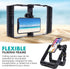 Movo SPR-20 Foldable Smartphone Video Rig Cage with Cold Shoe Mounts for Microphone/LED Light - Vlogging Mount for