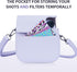 Phetium Instant Mini 12 Camera Protective Case Compatible with Instax Mini 12 11, PU Leather Bag with Pocket, Lilac