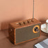 GOWENIC MP3 Vintage Radio Retro BT Speaker, Retro Portable FM Shortwave Radio, Wood Grain Design, HiFi Stereo Sound, U