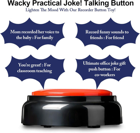 MOYEIKH Communication 30 Recordable Button Voice Recording Button Dog Buttons for Game Buzzer Seconds Recordable Answer