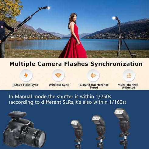 GODOX CT-16 Kit,433MHz 2 1 Wireless Radio Flash Trigger Receiver in Flash Transmitter and Receiver Compatible for Canon