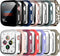 14 Pack Apple Watch Case with Tempered Glass Screen Protector for Apple Watch SE 40mm Series 6/5/4, HD Ultra-Thin