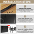 woiron 2 Vertical VESA Extender Plate Bracket Kit, TV Mount Extension Bracket Designed for Low VESA Pattern TVs