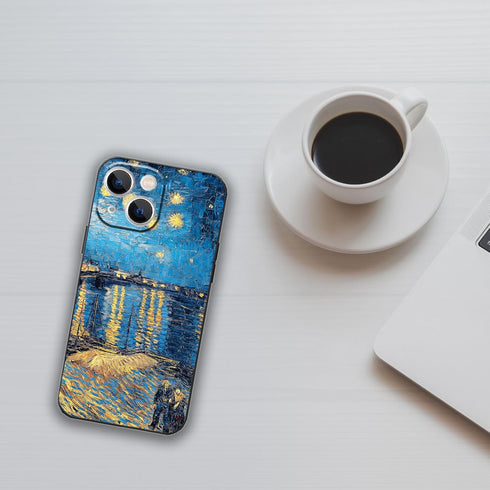 Compatible with iPhone 15 Case, Van Gogh Starry Night Over The Rhone Landscape Phone Cover
