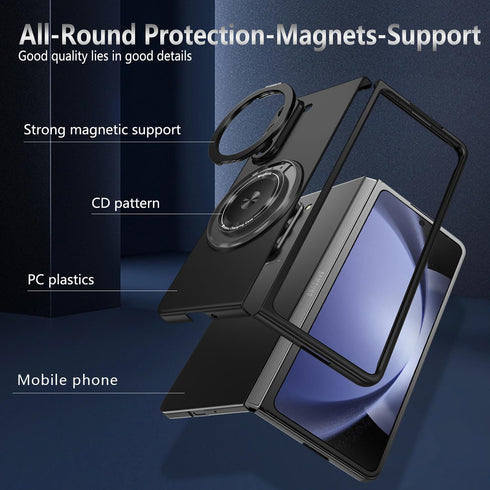 Magnetic Galaxy Z Fold 3 5G Case - Lightweight, Slim Fit Drop Protection, Shockproof Cover, Black