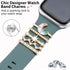 Watch Band Charms - Upgrade Your Watch Strap with Stylish Decorative Rings Loops Compatible with Apple Watch Bands 45mm