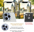 2 Pack 13 10 Camera Lens Protector Compatible for iPhone Pro/Max, Aluminum Alloy Metal & H Tempered Glass