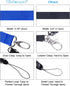 Wisdompro Office Lanyard, 5pcs 23 inch Polyester Neck Strap with Oval Clasp for Phones, Camera, USB, Key - Blue