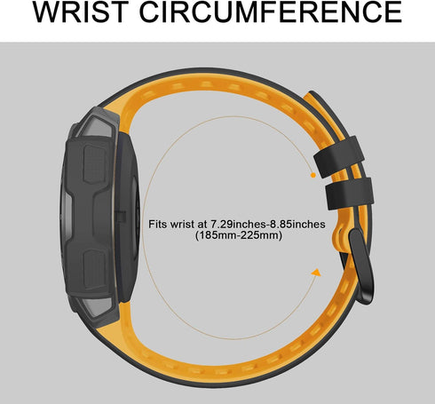 ANCOOL Soft Silicone Watchband Replacement for Garmin Instinct 2, Compatible with Tide/Esports/Solar/Tactical,