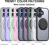 HCXLYP 17 360 2 17 for iPhone Case with Magnetic Stand, Compatible with MagSafe, with Tempered Glass Film