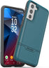ENCASED Rebel Series Samsung Galaxy S21 Case, Heavy Duty Protective Phone Case, Teal Blue