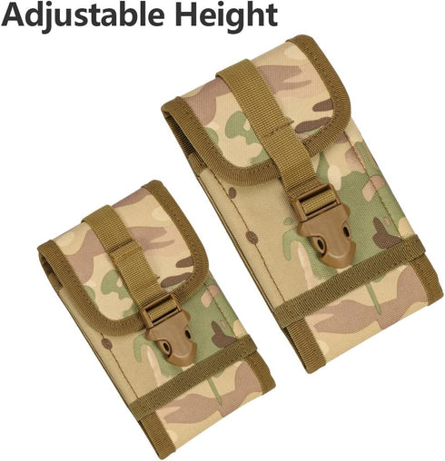 IronSeals Molle Tactical Pouch Compact Utility Gadget Waist Bag Phone Holster for iPhone 15 Pro/15/14 Pro/14/13 Pro/13/13 Mini/12 Pro/12/12 mini/11 Pro Max/XS Max/, Samsung S24/S23/S22/S20/S10