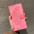Women Flip Folio Cover for iPhone 11 Wallet Case, Butterfly Embossed PU Leather with Credit Card Holder Slots, Magnetic