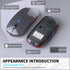 Wireless Bluetooth Mouse, Rechargeable LED Dual Mode Mouse (Bluetooth 5.2 and USB Receiver), Portable Silent Mouse for