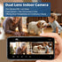 Indoor Baby-Pet-Camera with Two-Way Video & Audio, 1.5" Display PTZ Camera with Mobile App, 2.4G WiFi for Home