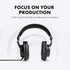 M-Audio HDH40 Over Ear Studio Headphones, Closed Back Design, Flexible Headband, 2.7m Cable for Monitoring