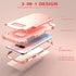 IDweel for Galaxy S10E Case with Tempered Glass Screen Protector - Hybrid 3 in 1 Shockproof Heavy Duty Protection, Rose
