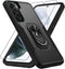 Heavy Duty Shockproof Full Body Phone Cover for Samsung Galaxy S22 with Screen Protector, Built-in Finger Ring Kickstand