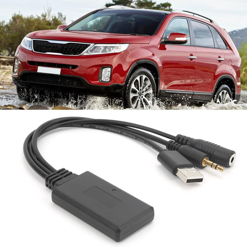 KIMISS Auto Bluetooth Cable AUX Microphone Adapter Fit for Accent/Azera/Elantra/Car AUX Adapter for Professional Use