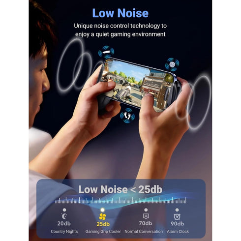 ciciglow Phone Game Grip, Semiconductor, Adjustable Mobile Controller Handle Holder with Colorful Light Effect, Fan