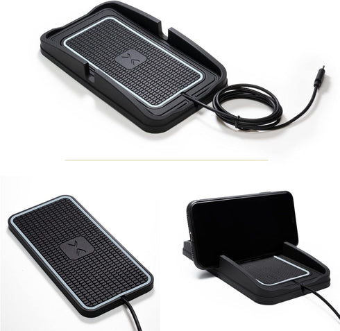 Wireless Charger, POLMXS 15W Fast Charging Pad Wireless Car Phone Charger for Cell Phones, Cordless Charging Mat for