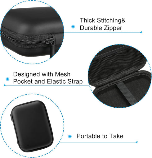 PATIKIL 5.51x3.94 Electronic Organizer Case, 2Pcs EVA Hard Waterproof Travel Carrying Case for Digital Devices