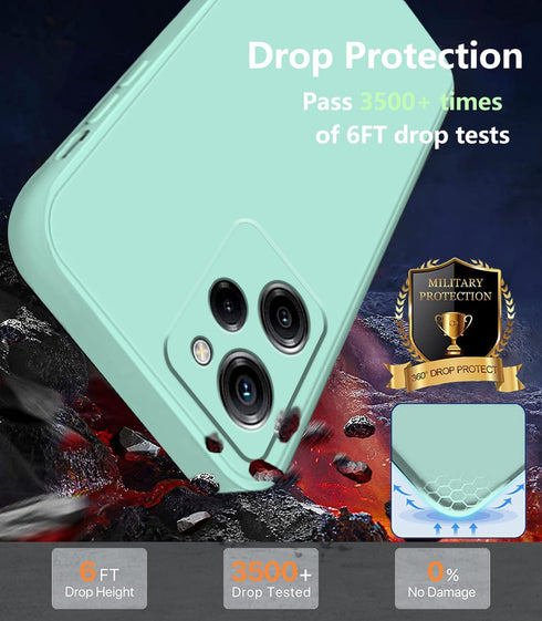 Poco X5 Pro Case - Dark Green Silicone, Soft Touch, Shockproof, Thin Cover for Xiaomi Poco X5 Pro (Blue)