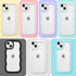Anuck Wavy Edge Clear Back Design Case for iPhone 14 Plus, Anti-slip Grip Shockproof Soft TPU & Hard Bumper (White)