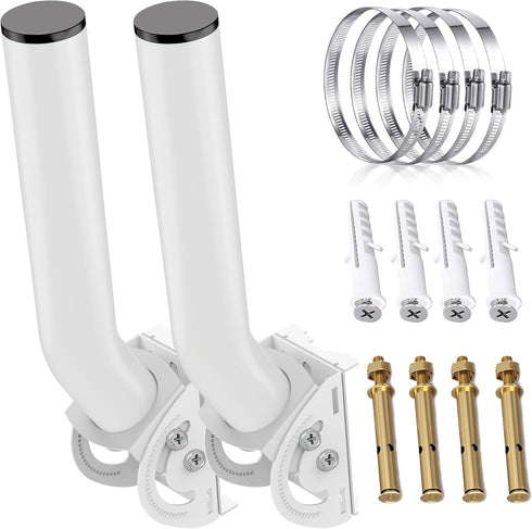 Universal Antenna Mount, 11 Inches J Pole and Wall-Mounted Mount for Outdoor Access Point, TV Antenna
