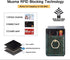 BIAJIYA RFID Leather Phone Card Holder - Adhesive Stick-on Wallet for Most Smartphones