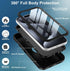 iPhone 15 Pro Case - Heavy Duty, Full Body Rugged, Built-in Screen Protector, Shockproof, Dustproof, Black, 6.1”