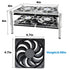 LYML.E1 4x120mm Computer Fan with Ac Plug,with Variable Speed Controller,Dual-Layer Heat Dissipation with Acrylic