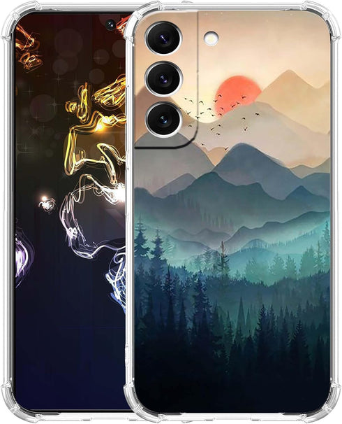 Sunset Nature Landscape Case for Samsung Galaxy S22 Plus Wilderness Night Art Soft TPU Full Cover Case