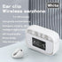 Open Ear Clip Headphones - Bluetooth Earbuds with Built-in Mic, Ear Hooks, LED Display Charging Case, and IPX5