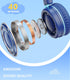 Upgrade USB Type C Kids Headphone for School, Foldable Lightweight On-Ear Headphones, 94dB Safe Volume Limited, HD