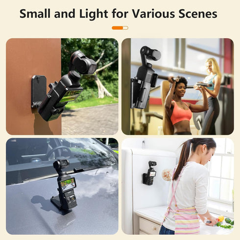Magnetic Mount Stand for DJI Osmo Pocket 3, Adjustable Magnet Suction Case Holder for Desktop