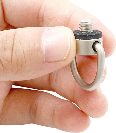 Litoexpe Stainless Steel D Ring Screw, 1/4"-20 Camera Fixing Screw with Rubber Padding