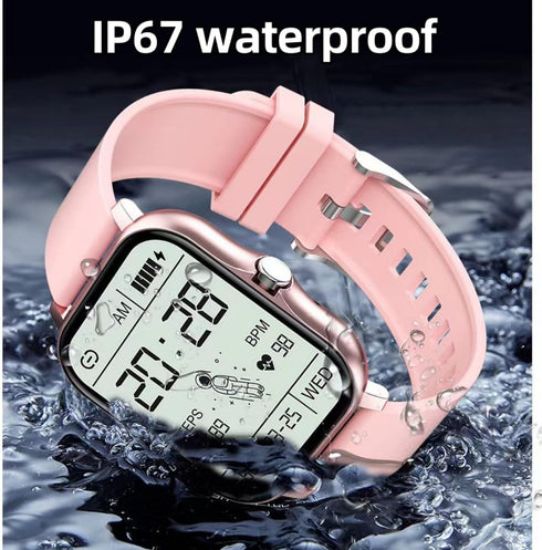 Smart Watch for Women Men - 1.83" Fitness Tracker, Answer/Make Calls, IP67 Waterproof, Heart Rate Monitor (Pink)