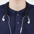GEEKRIA Earphones Neck Strap, Soft Vegan Leather Anti-Lost Earbuds Holder Neck Band for Apple EarPods and Other Wired