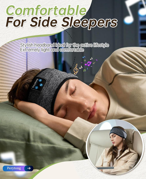 Sleep Headphones Bluetooth - Soft Elastic Comfortable Headband Headphones, Gifts for Men Women Teenager
