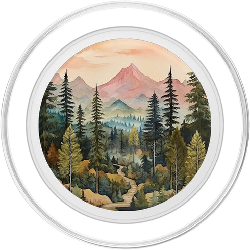 Mountains Wilderness Forest Hiking Pine Tree PopSockets PopGrip for MagSafe