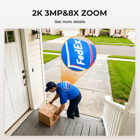 VSMAHOME 2K Vision,2-Way Audio&24/7 128G Cameras for Home Security,Indoor/Outdoor for Baby/Elder/Pet Monitoring