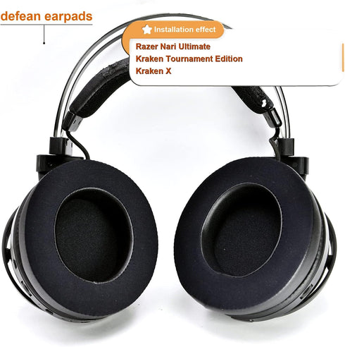 Nari Cooling-Gel Ear Pads Replacement Foam Earpad for Razer Nari/Nari Ultimate/Nari Essential/Kraken Series