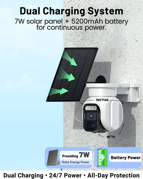 runofast 4G 2K 350 2 LTE Cellular Security Camera Outdoor, Solar No WiFi Camera Wireless, Battery Power, Built in SIM